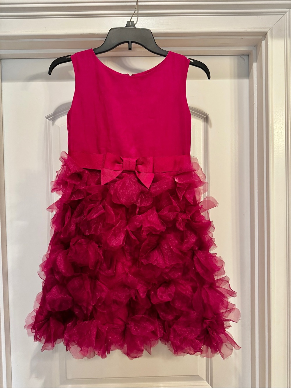 Girls' Fuchsia Ruffled Party/Wedding Dress